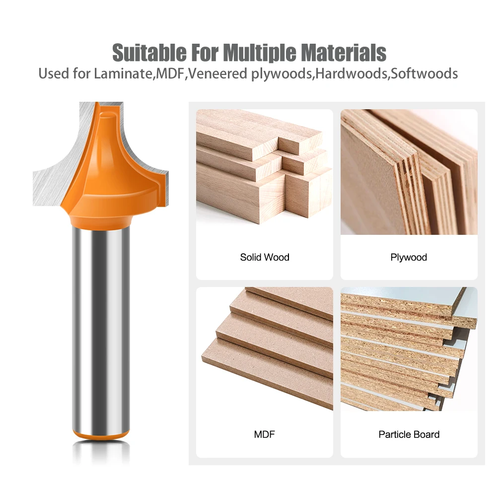8mm Shank Opening Carving Woodworking Tools Engraving Machine Milling Cutter Tungsten Solid Router Bit Carbide End Mill