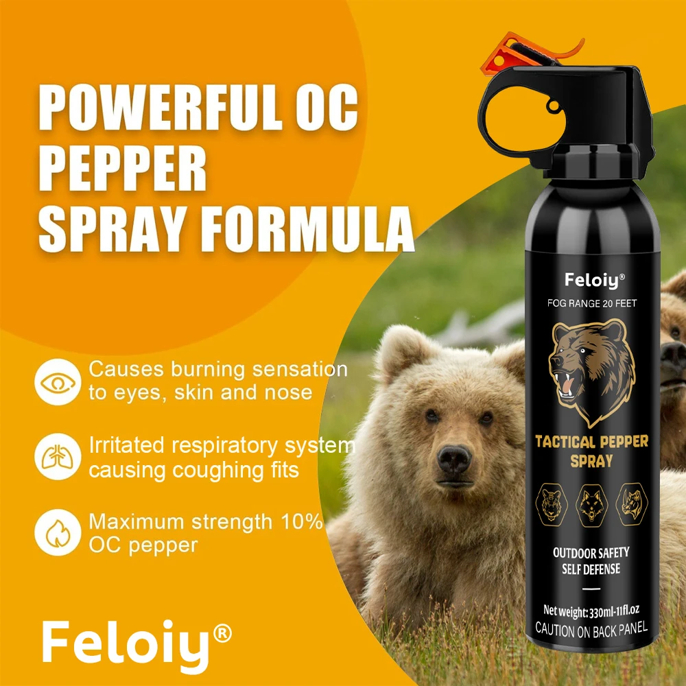 330ML Bear Spray, Long-distance Anti-fog, Fast and Accurate Aiming, Reliable and Durable