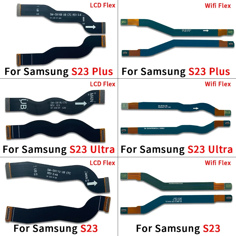 마더보드 와이파이 커넥터, LCD 신호, 안테나 플렉스 케이블, 삼성 S23 플러스 울트라 메인보드용
