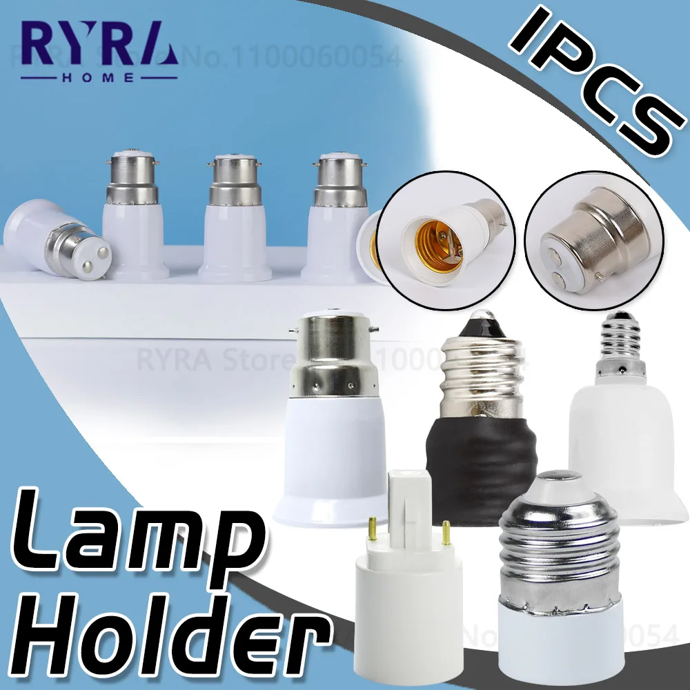 Lamp Sockets Converter LED Lamps Bulb Base Conversion Holder Converters B22 To E27 Socket Light Adapter Bulbs Holders Accessory
