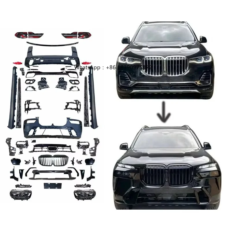 G07 Old to New for X7 G07 Pre LCI Upgrade to LCI MT Front and Rear Bumpers Headlight Taillight