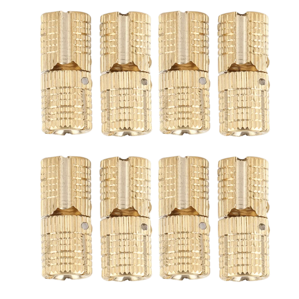 8PCS 8mm Cabinet Hinge 180 Degree Opening Angle Brass Barrel Hinge With Screws Invisible Furniture Hinge DIY Jewelry Box