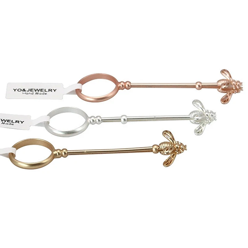 1Pc Bee Metal Cigarette Ring Holder, Anti-Burn & Anti-Yellowing Design, Keep Fingers Clean & Safe, Portable Gift for Men & Women