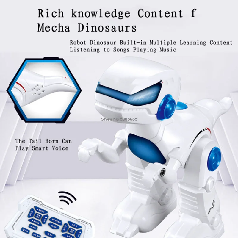 Interação pai-filho programa inteligente rc dinossauro robô demonstração automática crianças multi-função educação precoce controle remoto dinossauro