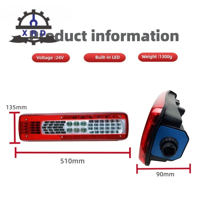 

82849923 82849924 84195521 82849894 for Volvo FH 460 540 24V LED Tail Lights Turn Stop Brake Rear Lamps with Two Plugs Buzzer