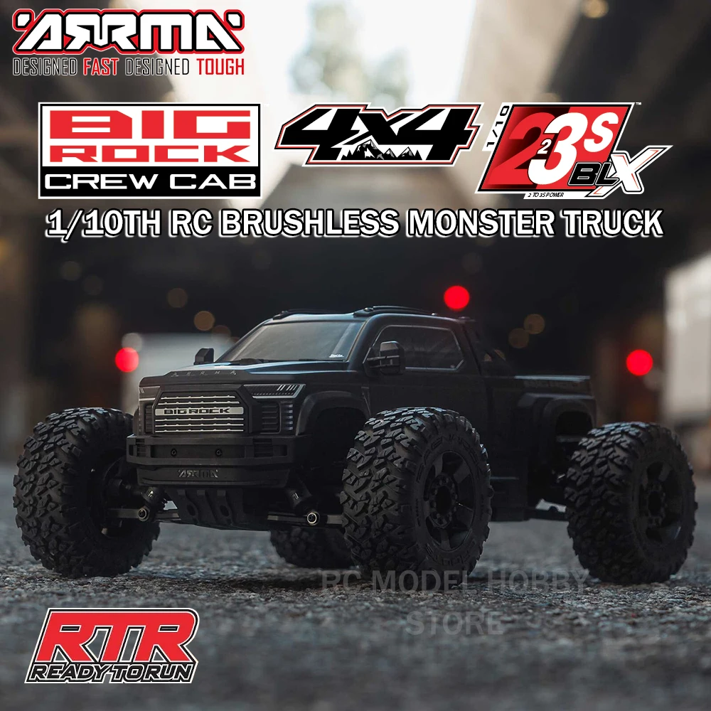 

ARRMA ARA4312V4 1/10 BIG ROCK 223S DSC 4X4 RTR Бесщеточный Monster Truck RC Электрическая модель автомобиля с дистанционным управлением для взрослых и детей
