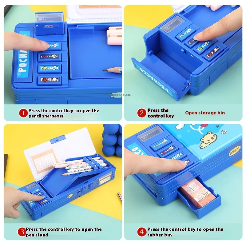 Neue Heiße Schreibwaren Box Kuromi Melody Schreibwaren Box Passwort Lock Multi Funktionale Große Kapazität Bleistift Box Kinder Geschenke