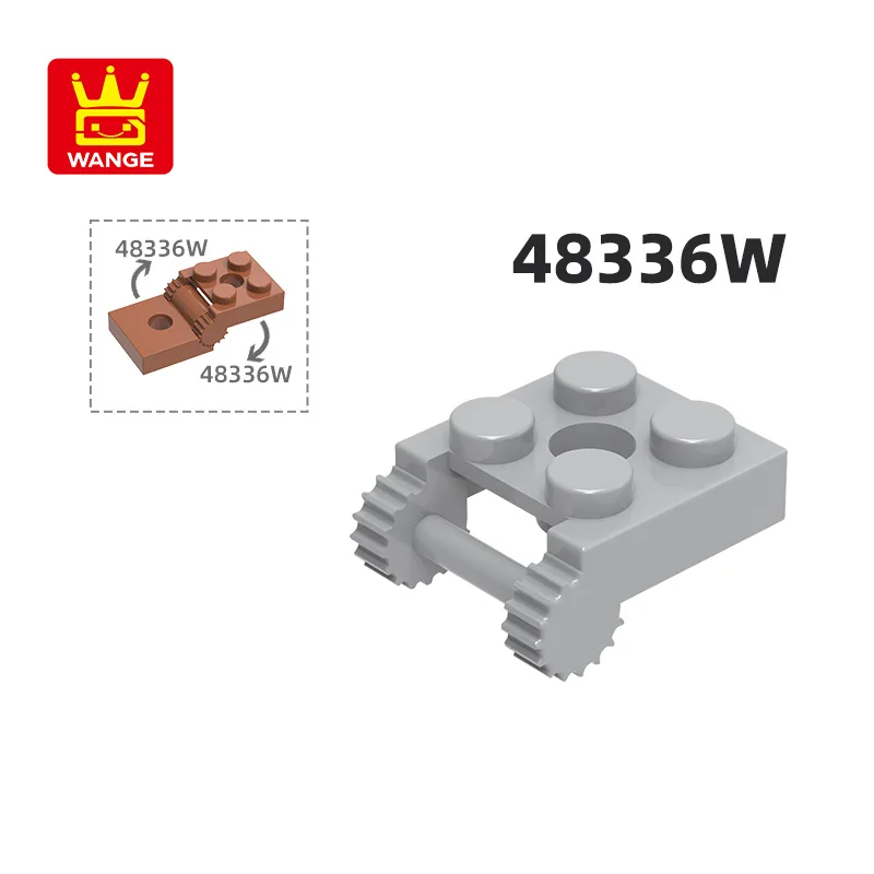 Wange 손잡이가 달린 힌지 패널, Moc 컬러 액세서리, 벽돌 DIY 어린이 장난감 조립 선물 호환, 48336w, 100g, 108 개