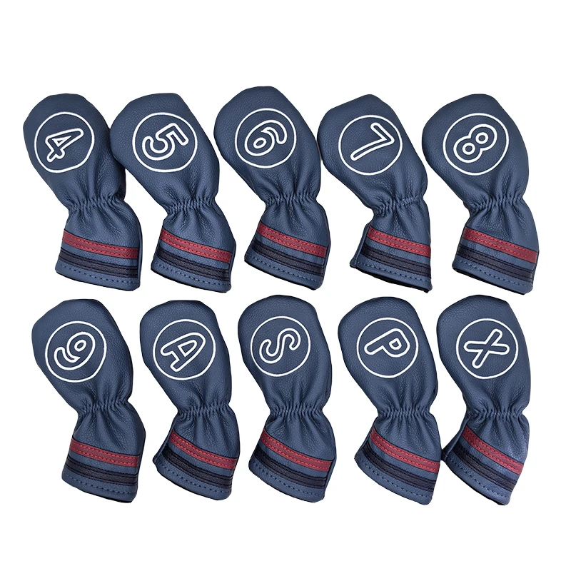 Golf Iron Cover Cover Irons Club PU Soft Leather 4-9 ASPX 10pcs Golf fan supplies