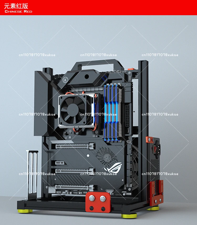 Open Chassis Rack Computer ATX Large Plate Aluminum Alloy Creative Personality Desktop Air Cooled MATX All Aluminum ITX