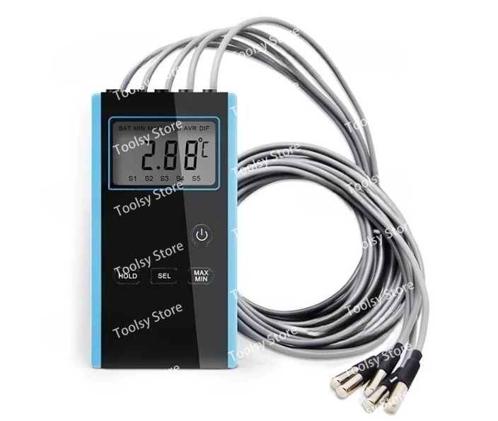 High precision electronic multi-point thermometer OYTM-5S portable for laboratory use