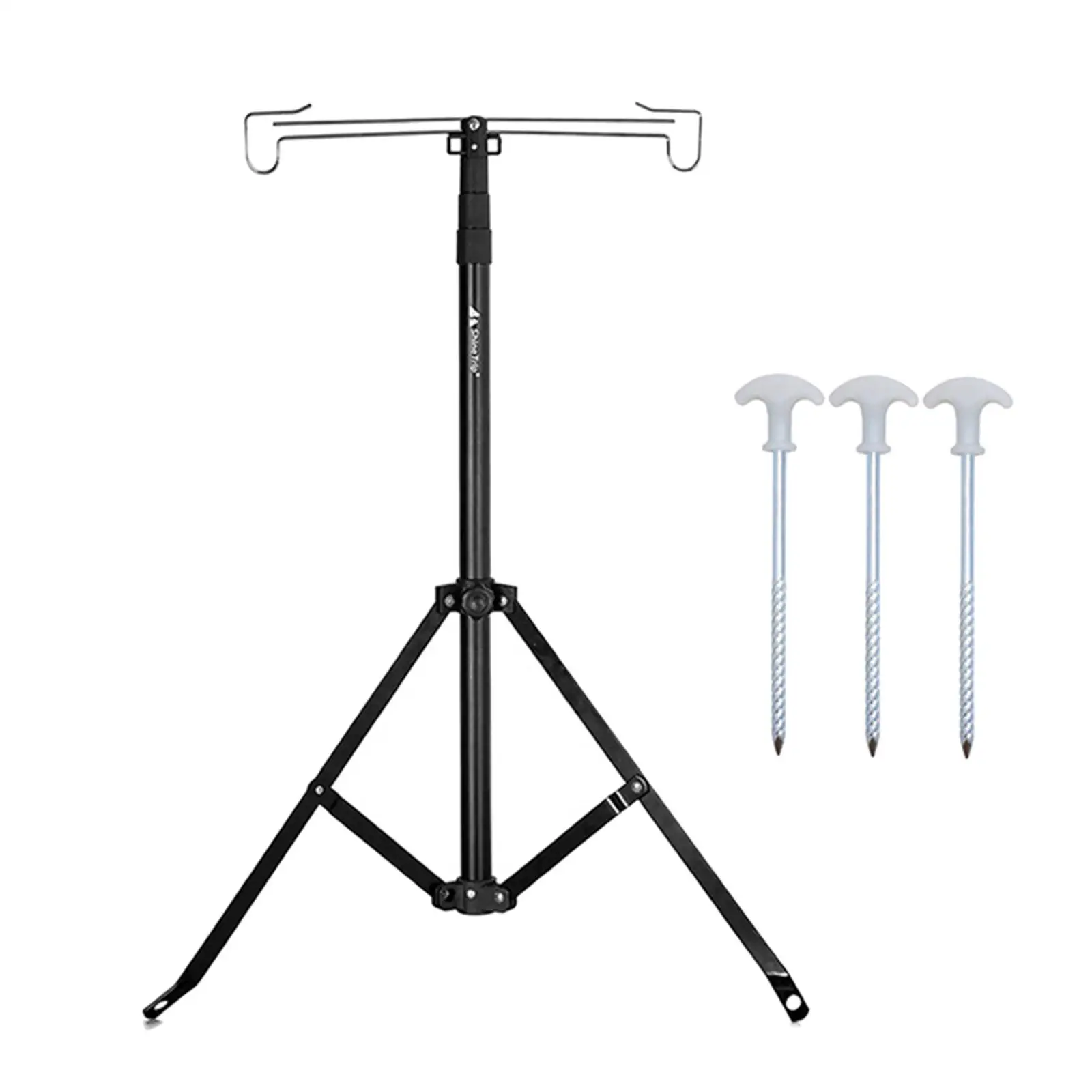 Camping Lantern Post Aluminum Alloy Tripod Design Portable for Barbecue
