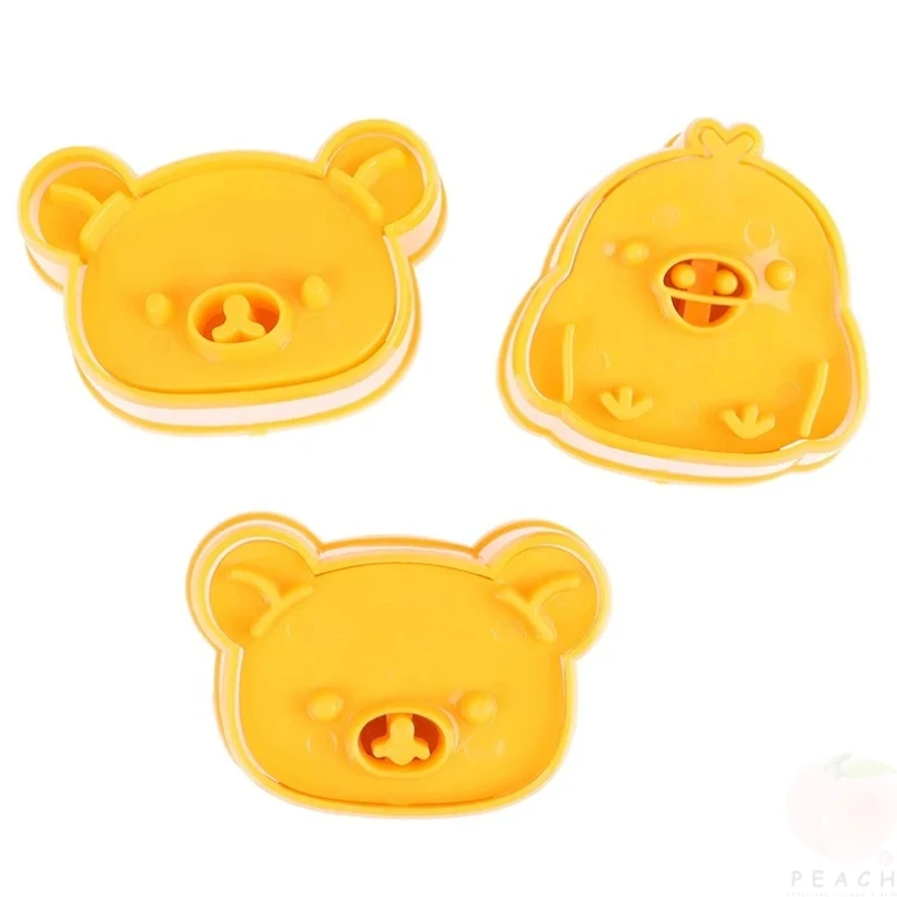 

3Pcs/Set Cute Bear Sandwich Mold Bread Cake Biscuit Embossing Device Crust Cookie Cutter Baking Pastry Tools