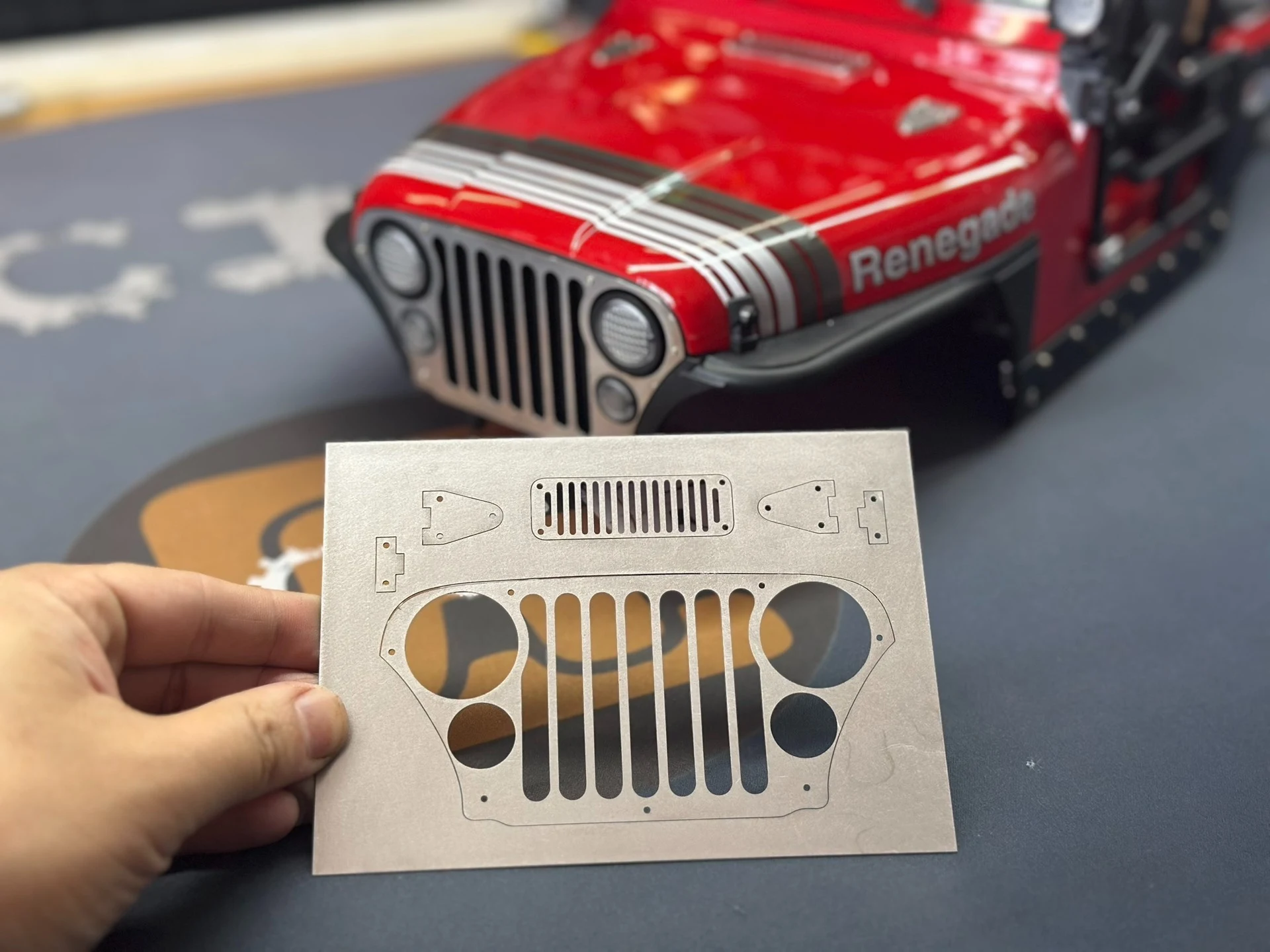 AXIAL SCX10 III 1/10 Jeep CJ-7 V2 RC Rock Crawler  Front Grille Stainless Steel Metal Upgrade Accessory