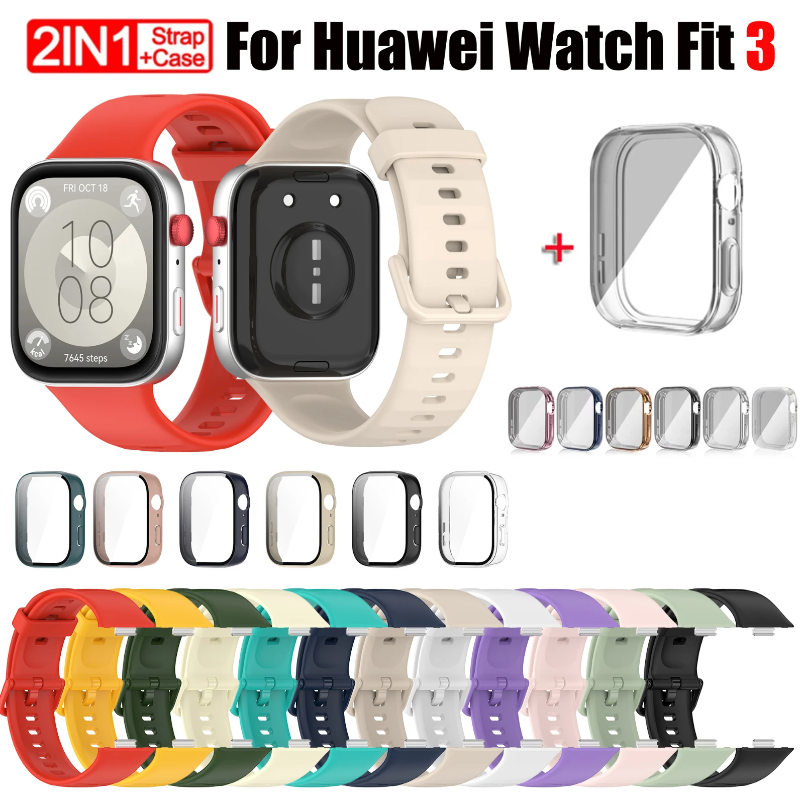 Bracelet de rechange en silicone pour montre Huawei, bracelet pour montre Huawei Fit 3