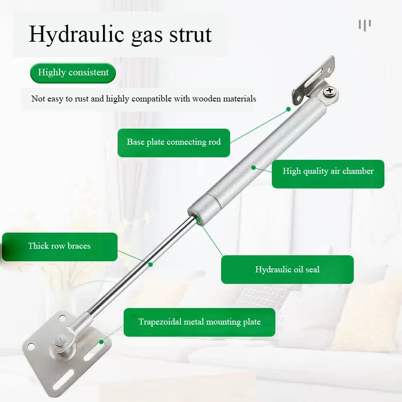 Puntal de Gas hidráulico fuerza de cobre soporte de elevación de puerta bisagra de resorte hidráulico de Gas puerta de gabinete bisagra de armario de cocina 6kg/8kg/10kg/15kg， bisagras acero inoxidable