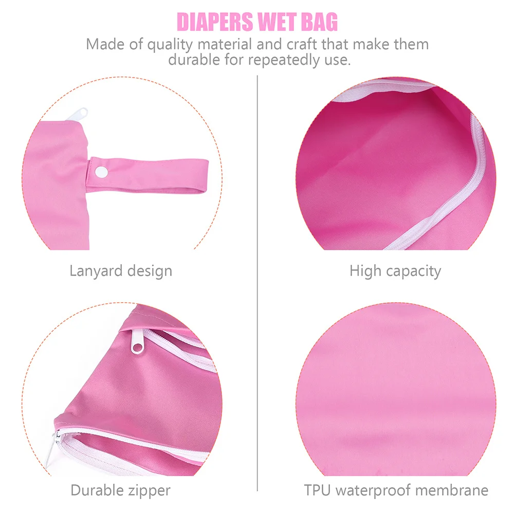 

2 шт., сумки для влажной и сухой уборки с двумя молниями, прочная водонепроницаемая сумка для хранения детских подгузников, дорожная сумка для мамы, контейнер