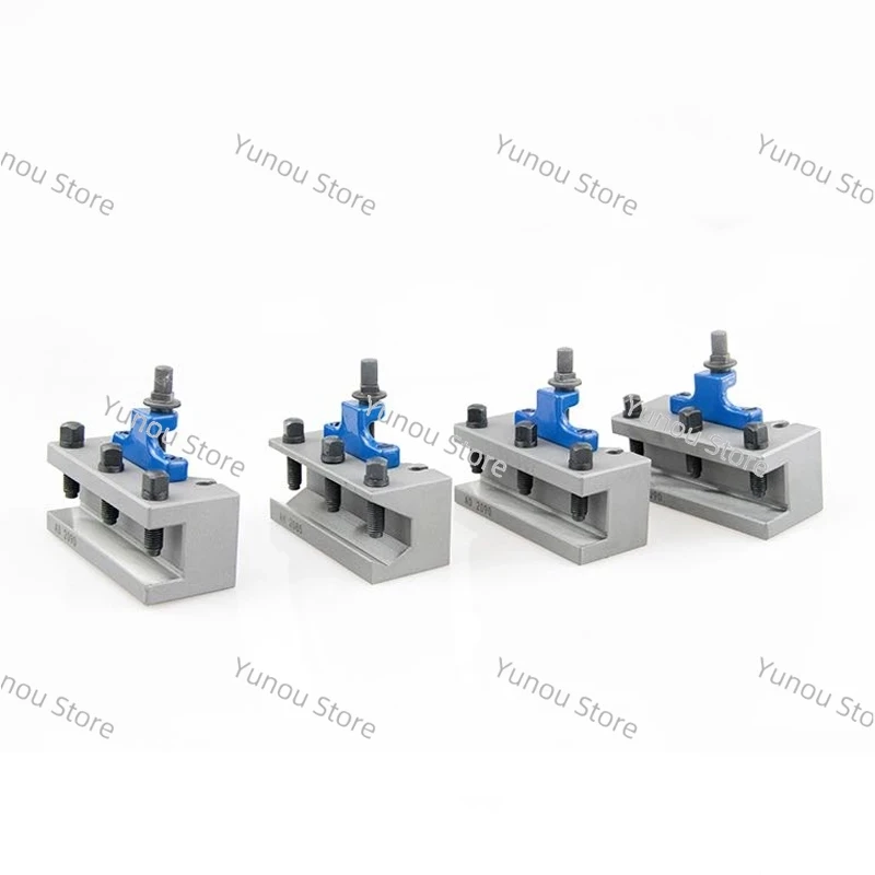 Change Tool Lathe Swing Dia.150~300mm QCT Post Turret Kits Include 1pcs Tool Post+4pcs Tool Holders TOOA1 Quick