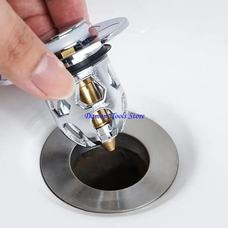 57BE Detachable Bathtub Drain Plug Bathroom Sink Drains Plug Push-type Bounce Drain Filter Pop-Up Bounce