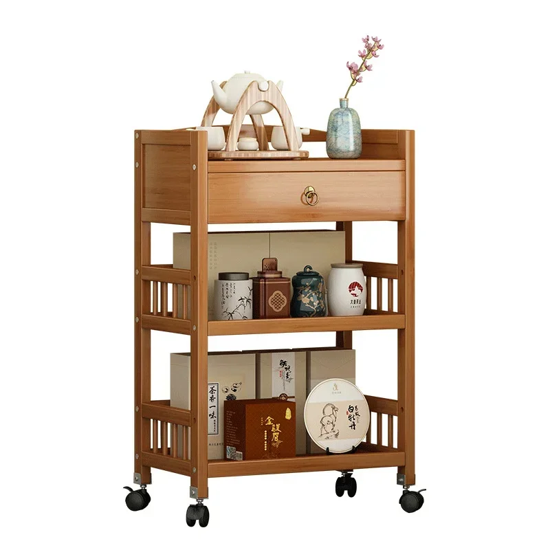 Multifunctional Bedside Table with Mobile PulleyDrawer Side Table Ideal Home Furniture for Versatility and Style in Any Room