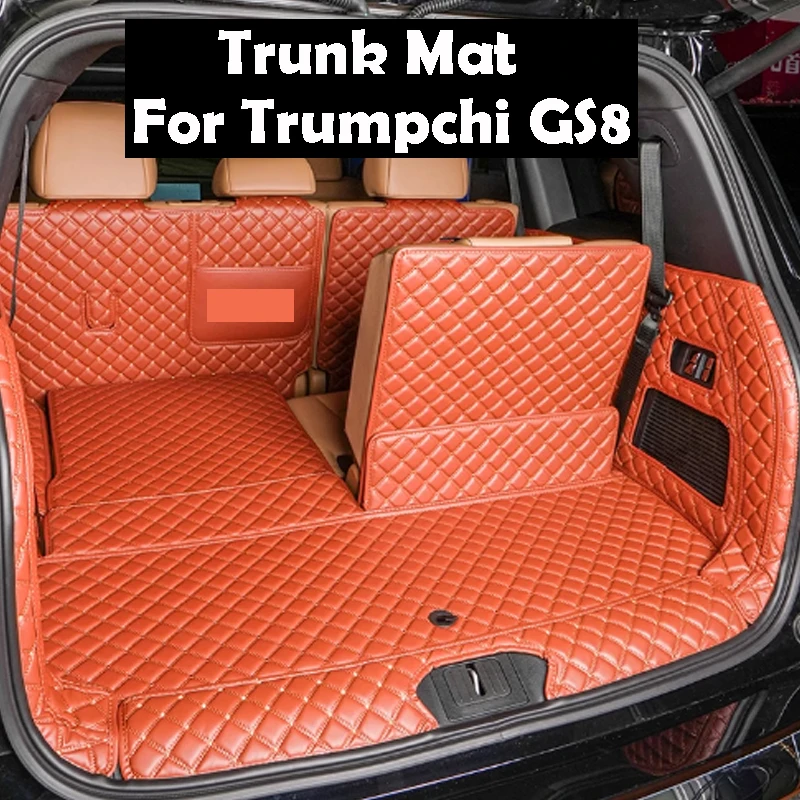 

For Trumpchi GS8 2024 2025 Trunk Mat Seven Dedicated Seats Fully Enclosed Leather Material Car Accessories