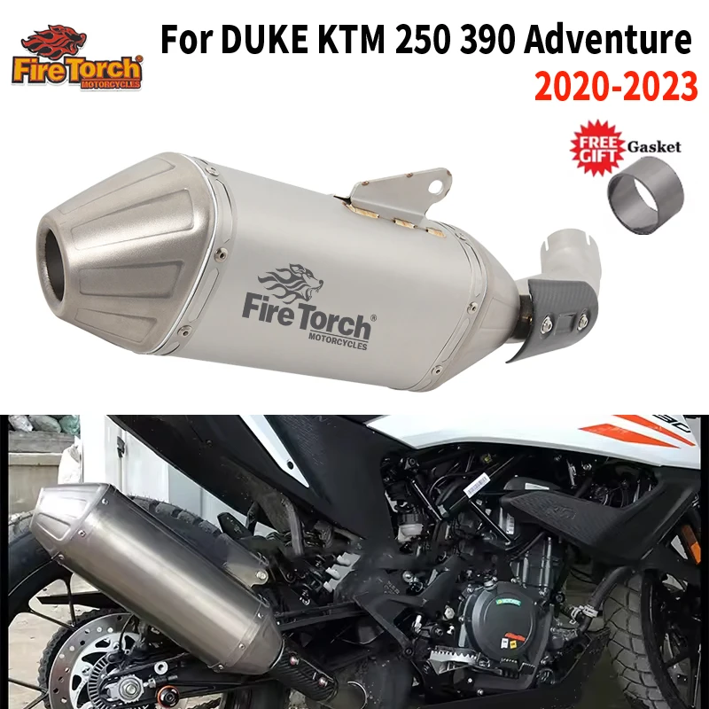 

Slip On For DUKE KTM 250 390 Adventure KTM390 2020 - 2023 Motorcycle Exhaust Escape Moto Systems Link Pipe Muffler Carbon Cover