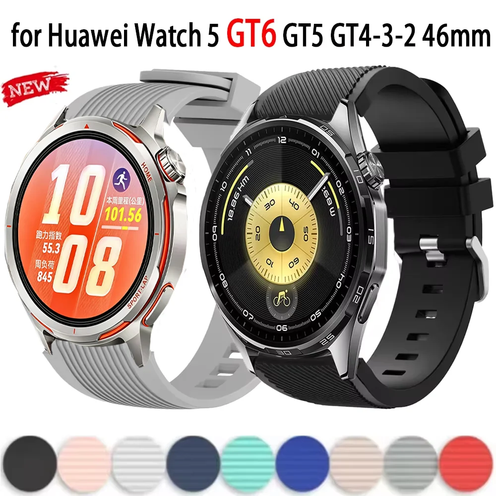 Silicone 22mm Strap for Huawei Watch GT Runner 2 5 GT7 GT6 GT5-4 46mm Bracelet Wristband Amazfit Balance 3 2 Bip Max Active Max