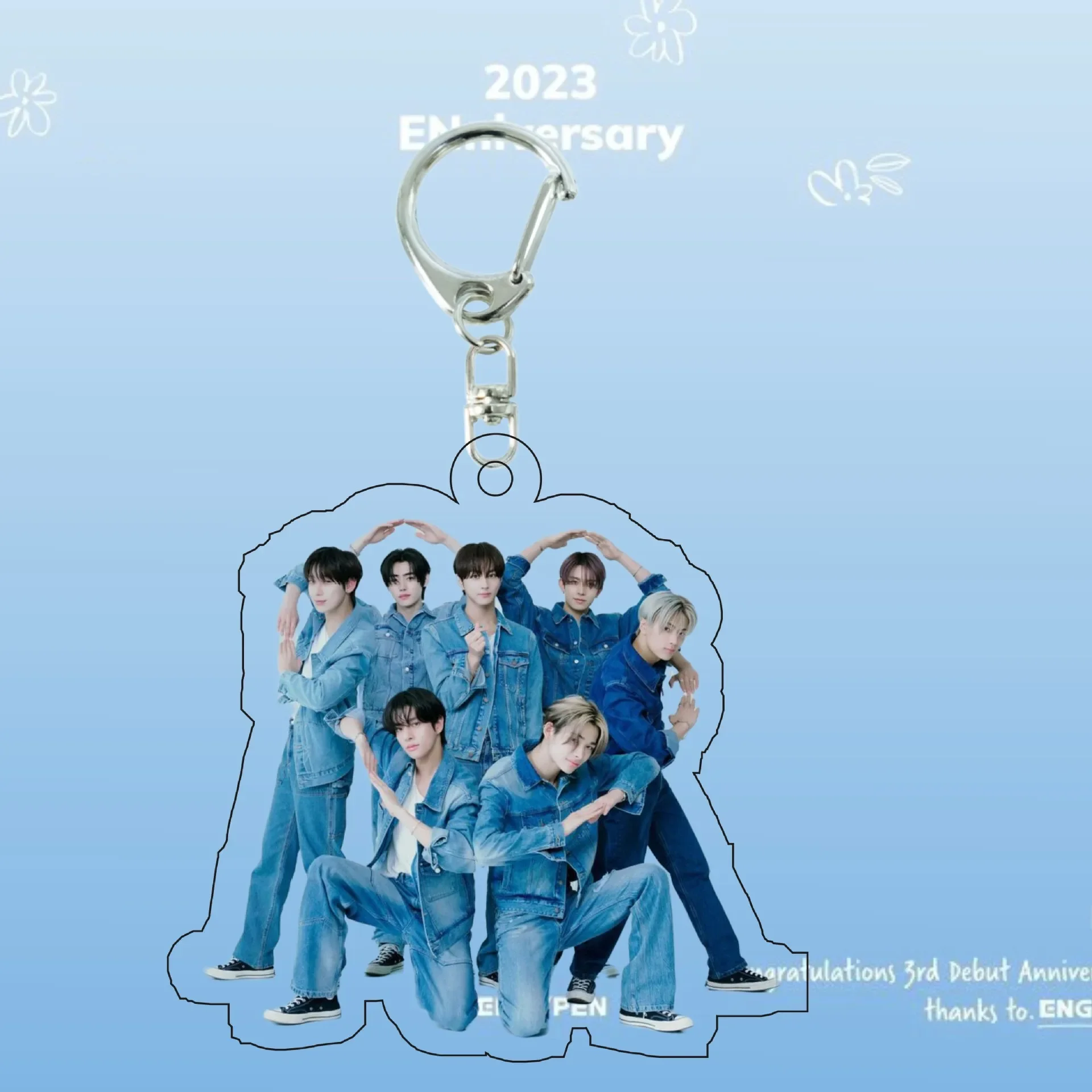 Korean Boy Band Member SUNGHOON NI-KI ID Photo 3rd Anniversary Commemorative Keychain Transparent Backpack Pendant Fans Gifts