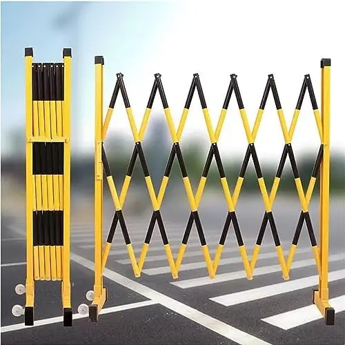 Expandable Traffic Fence, Portable Fence Gate, Road Garage Construction Driveway Fence Retractable Traffic Scissor Gate