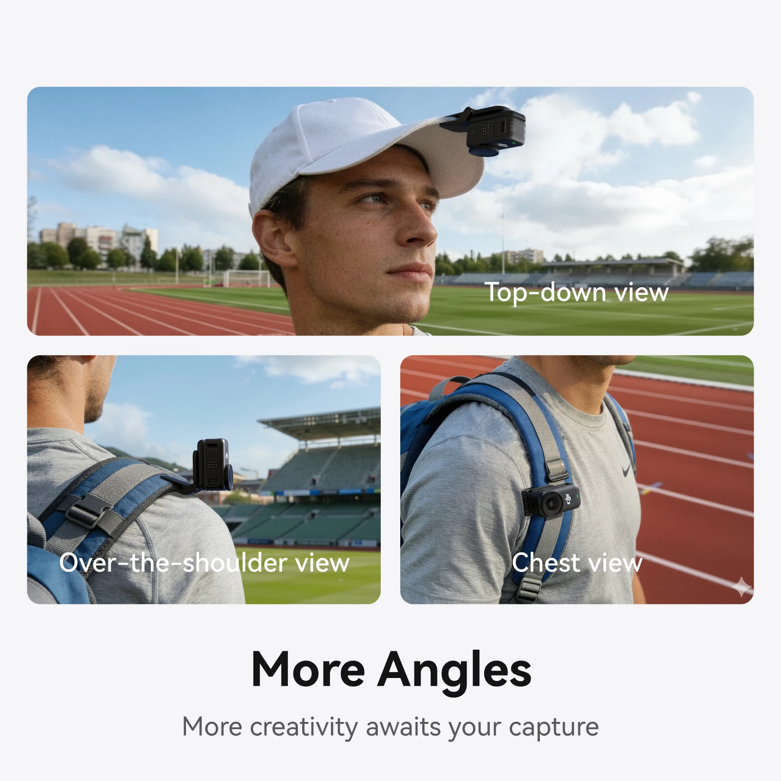 TELESIN Magnetyczny Uchwyt Szybkiego Montażu do Czapki/Kapelusza 240 °   Regulowany kąt ustawiania do akcesoriów kamery sportowej DJI OSMO Nano — zdjęcie produktu 3