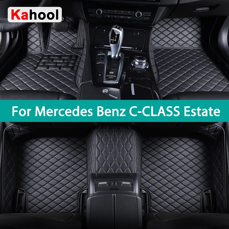 KAHOOL Custom Car Floor Mats For Mercedes Benz C-CLASS T-Model S204 S205 S206 Estate C300 Auto Carpets Foot Coche Accessorie