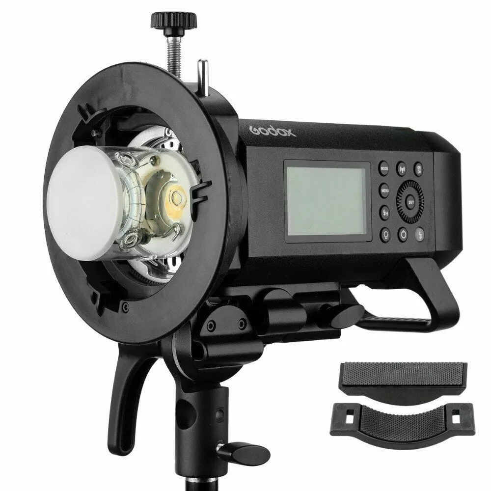 Godox S2 Bowens Mount Flash S-type Holder Bracket Handheld Grip for Godox V1 V860II AD200 AD400PRO Speedlite Flash Snoot Softbox