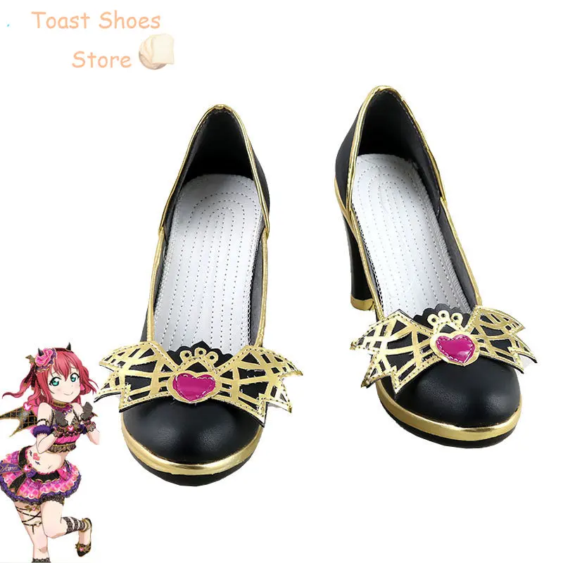 

Lovelive Sunshine Ruby Kurosawa Cosplay Shoes Aqours Cosplay Props PU Leather Shoes Halloween Carnival Boots Costume Prop