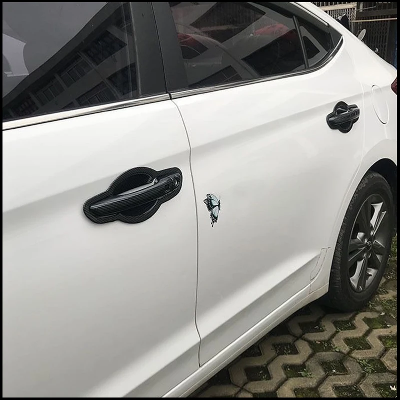 FOR Hyundai Avante Elantra 2016-2018 Sedan Door Handle Bowl Cup COVER Decorative Frame TRIM Car Styling Auto Parts Accessories