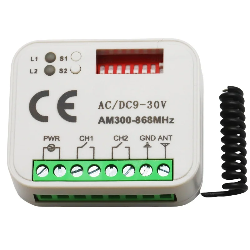Vendita calda 300-868 mhz Rc Ricevitore USB wireless universale 8 Ricevitore interruttore Dip per porta automatica