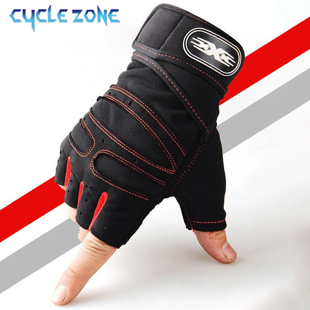 Workout Gloves for Men Women Half Finger Glove with Wrist Wrap for Sport Weight Lifting Training Bicycle Motorcyclist Gym Glove