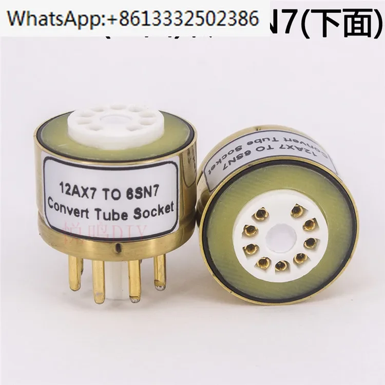 

Electronic tube conversion base 12AU7 12AX7 (plugged in) to 6SN7 6SL7 electronic tube base
