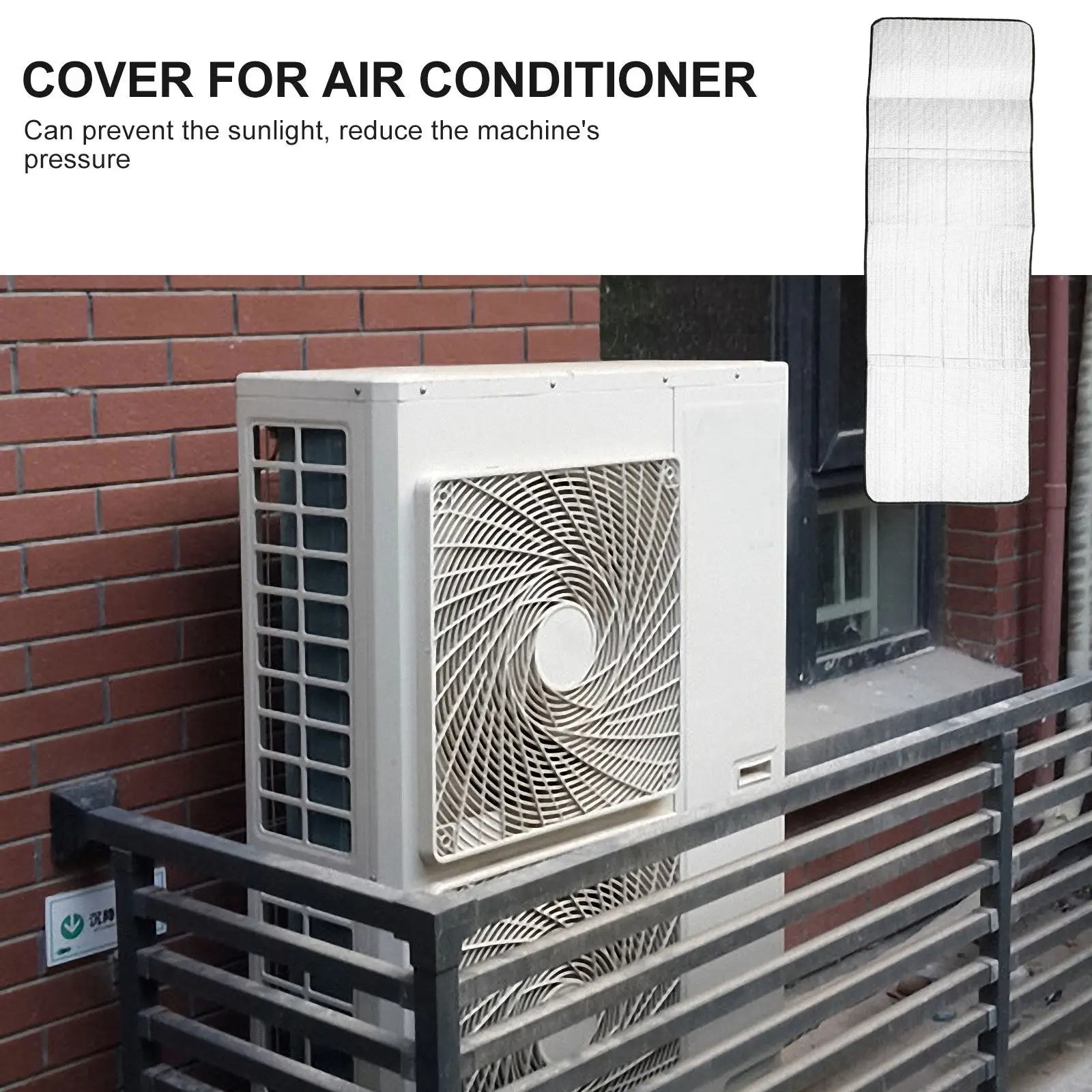 

Air Conditioner Cover Premium Material Sun Shade for Outdoor Ac Unit Protection Uv Resistant Dust Proof Easy Fit Adjustable