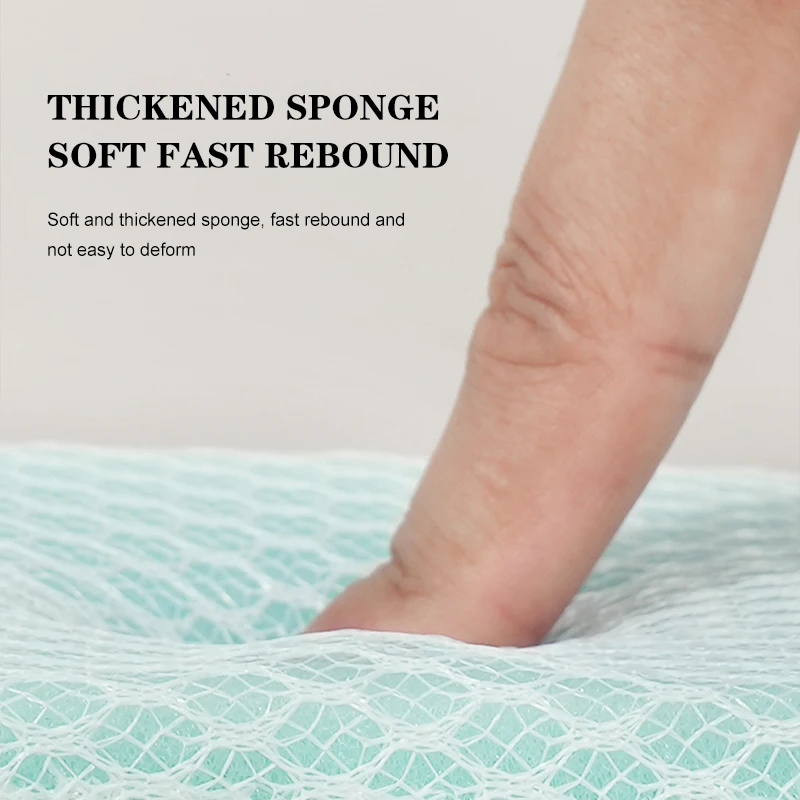 5PCS Kitchen Cleaning Sponges Pad Set Resilient Net Non Stick Pot Dishes Non-Scratch Microfiber Sponge Kitchen Accessory Tools