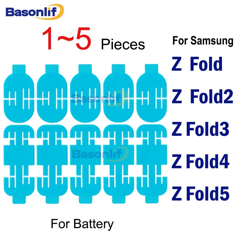 1-5Pcs For Samsung Galaxy Z Fold 2 3 4 5 F900 F916 F926 F936 F946 Fold5 Back Battery Waterproof Adhesive Sticker Replacement