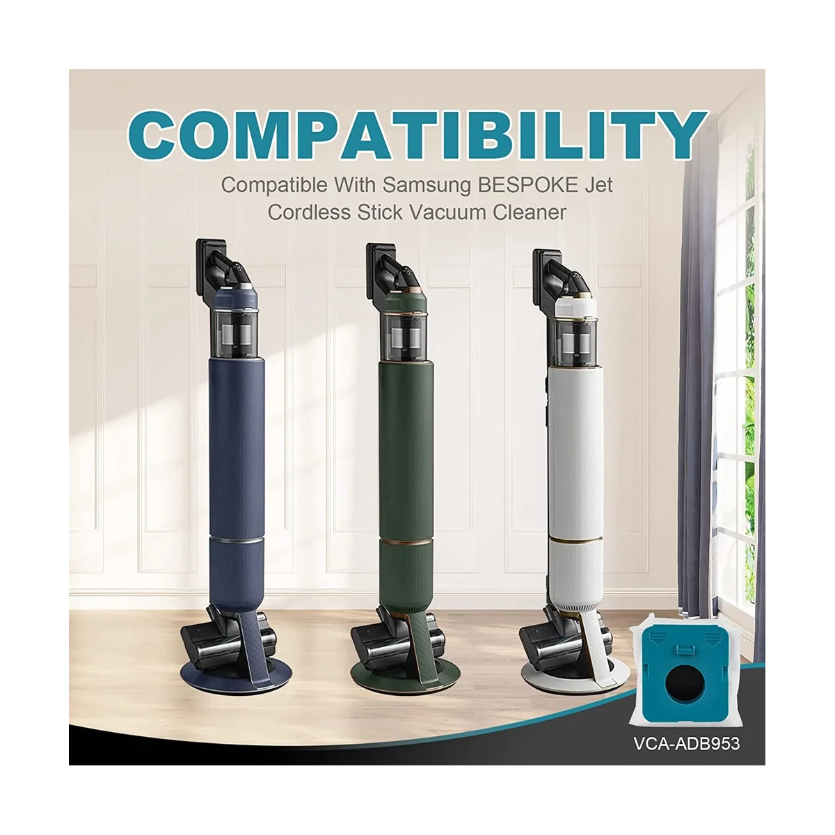 A14G-12Pack -ADB95 Vacuum Bags for Jet Cordless Stick Vacuum Cleaner Dirt Disposal Dust Bags Parts