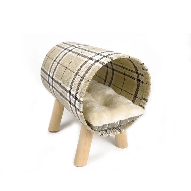 Best Selling Eco-Friendly Wood Suede Fashion Classic Modern Cat Condo Free Standing Hanging Toys Removable Washable Design