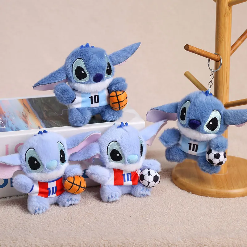 New Anime Figures Stitch Plush Keychain Christmas Seris Keychains Plushie Keyring Doll Backpack Pendant Christmas Gift Girl Toys