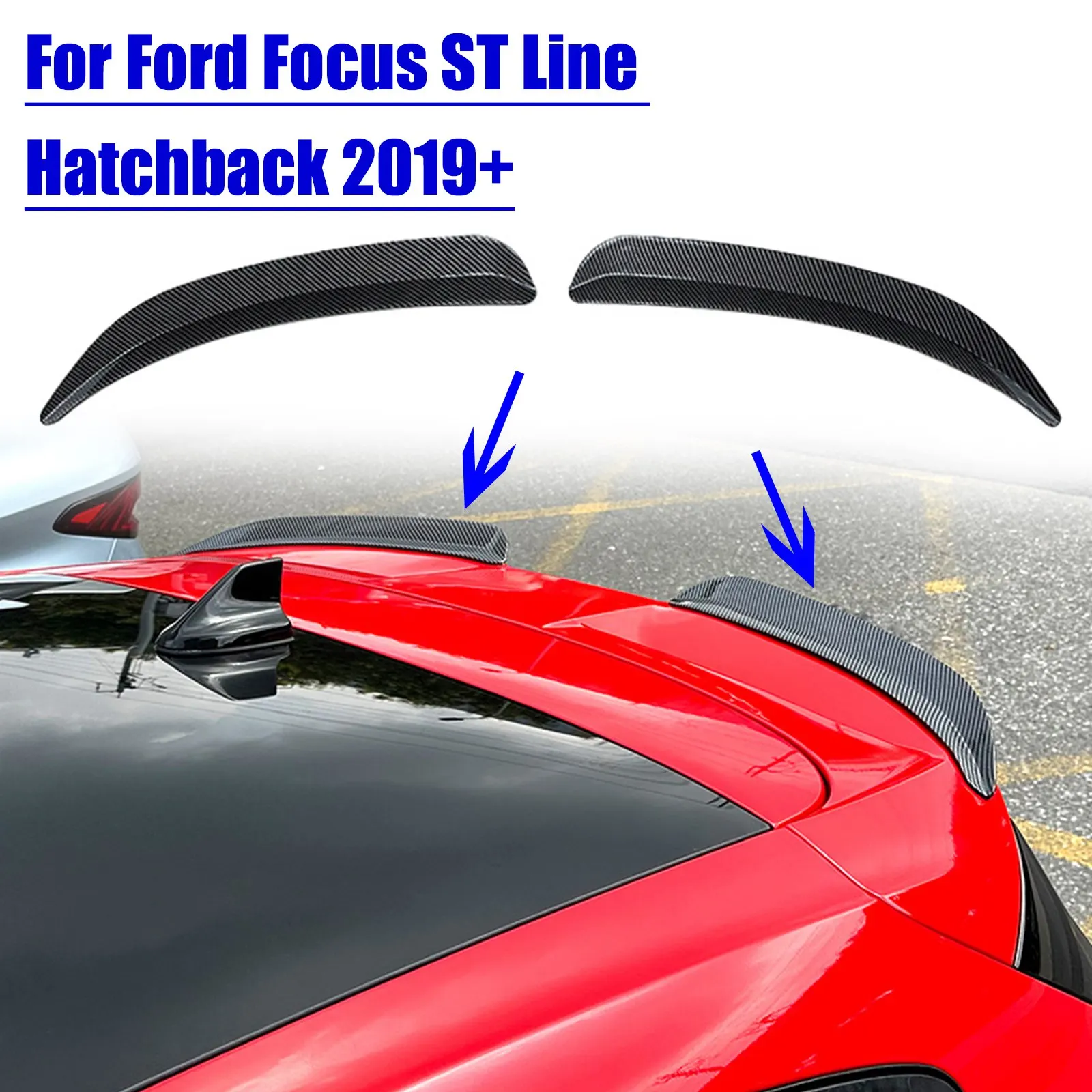 

For Ford Focus MK4 4th ST Line Hatchback 2019-2023 Car Rear Trunk Roof Spoiler Wing Lip Tail Tailgate Spoilers