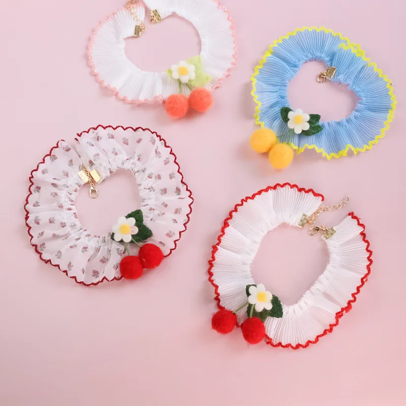 

Bibs Pet Collar Cat Dress up Accessories Puppy Dog Party Scarf for Cute Bandana Small