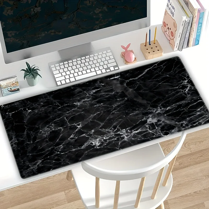 

Black Marble XL Gaming Mouse Pad Non-Slip Rubber Desk Mat for Computer Office