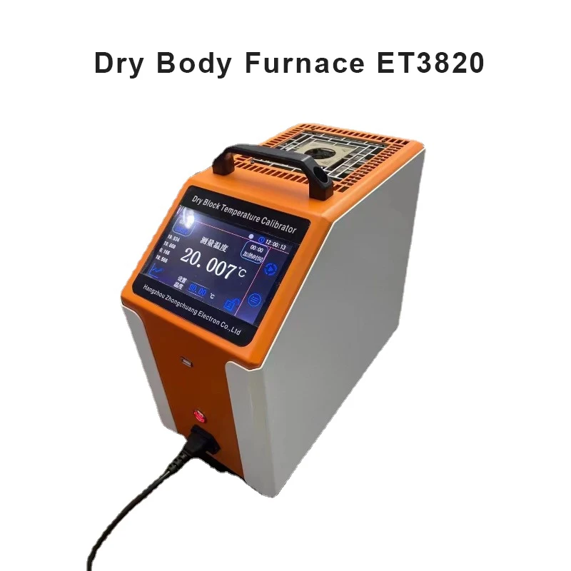 2023 New Dry Body Furnace ET3820 Upgraded Dry Block Calibrator Temperature Calibrator -45C-660C with 6.2 Inch Color Touch Screen