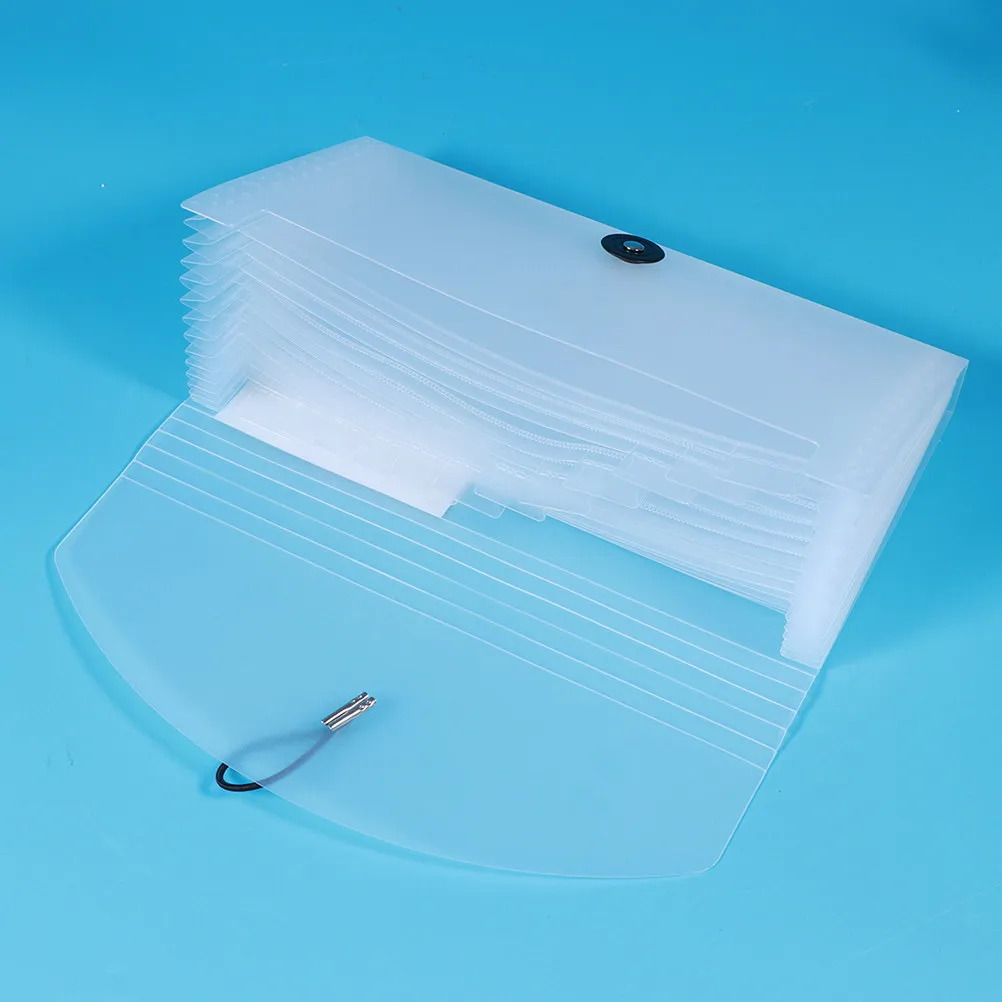 2pcs-expanding-accordion-file-folder-sturdy-waterproof-document-organizer-office-filing-portable-elastic-band-translucent-khaki