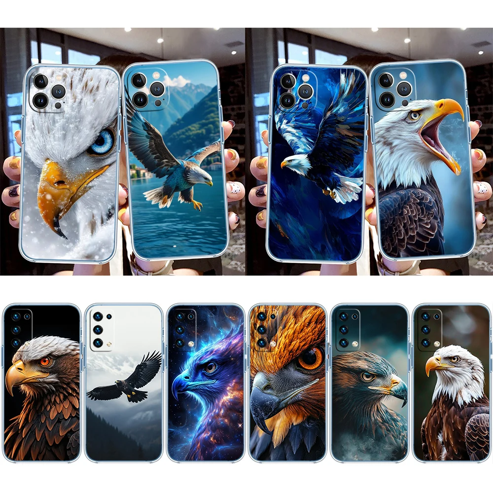 Hawk Eagle Transparent Phone Case for Samsung Galaxy A04 A04S A14 A23 A34 A54 M23 M33 M52 M53