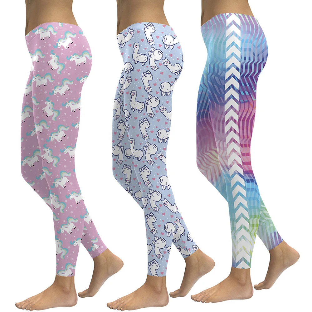 Women Leggings Lovely Animal Hologrephic Digital Print Fitness legging High Waist Workout Pants Casual Street Leggins